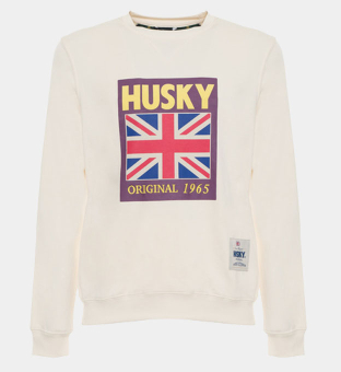Husky Sweatshirt Mens Butter Off White