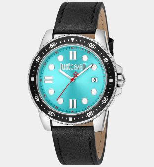 Just Cavalli Watch Mens Black Silver Grey