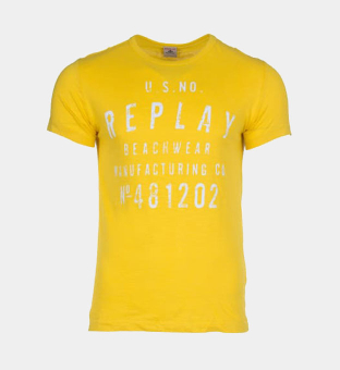 Replay Beachwear T-shirt Mens Lemon Yellow