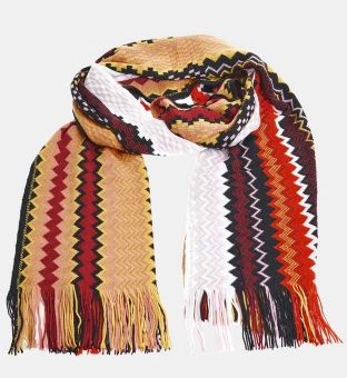 Missoni Scarf Womens White Yellow Gold 