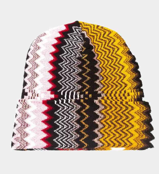 Missoni Beanie Unisex Yellow White Black