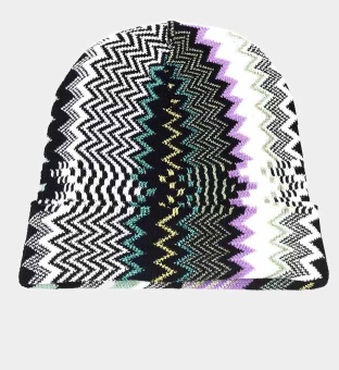 Missoni Beanie Unisex White Black