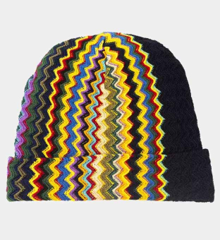 Missoni Beanie Unisex Yellow Black Blue