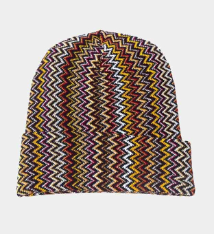 Missoni Beanie Unisex Brown Yellow White