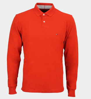 Tommy Hilfiger Polo Shirt Mens Light Orange
