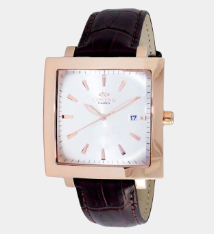 Oniss Watch Mens Brown Rose Gold