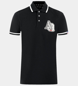 Aquascutum Polo Shirt Mens Black White