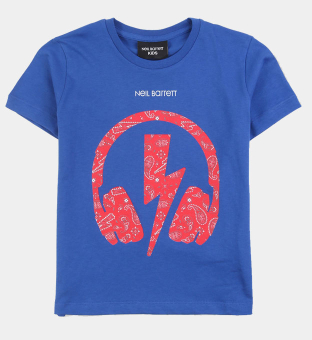 Neil Barrett T-shirt Kids Royal Blue Red