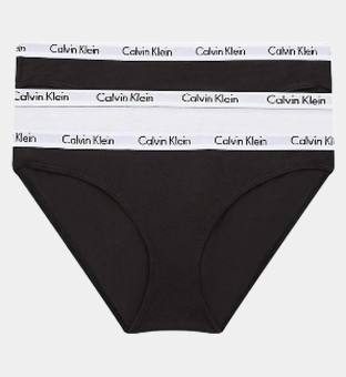 Calvin Klein 3 Pack Bikinies Womens Black