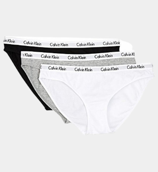 Calvin Klein 3 Pack Bikinies Womens Black Grey White