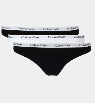 Calvin Klein 3 Pack Bikinies Womens Black White