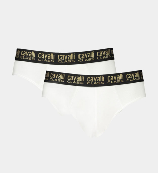 Cavalli Class 2 Pack Briefs Mens White