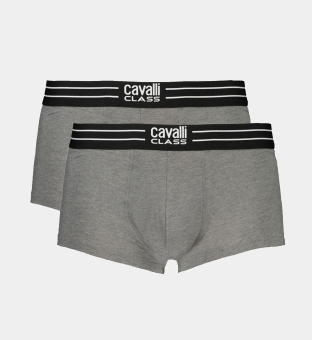 Cavalli Class 2 Pack Boxers Mens Grey