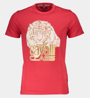 Cavalli Class T-shirt Mens Red