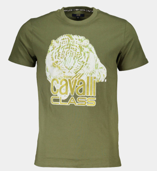 Cavalli Class T-shirt Mens Green
