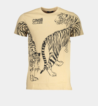 Cavalli Class T-shirt Mens Beige