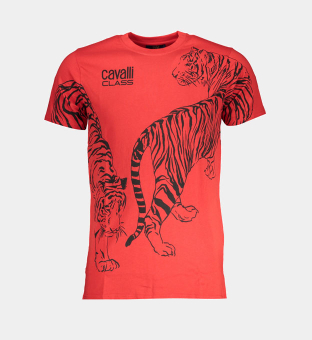 Cavalli Class T-shirt Mens Red