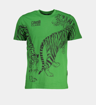 Cavalli Class T-shirt Mens Green