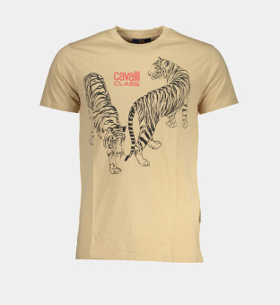 Cavalli Class T-shirt Mens Beige