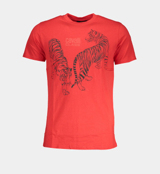 Cavalli Class T-shirt Mens Red
