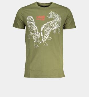 Cavalli Class T-shirt Mens Green