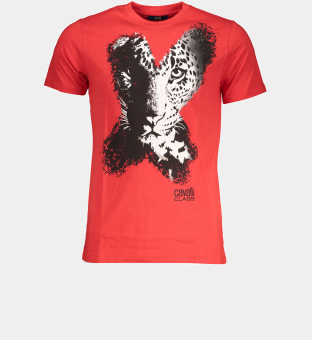Cavalli Class T-shirt Mens Red
