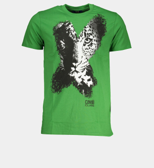 Cavalli Class T-shirt Mens Green