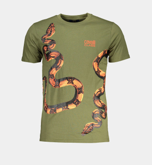 Cavalli Class T-shirt Mens Green