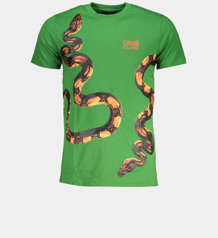 Cavalli Class T-shirt Mens Green
