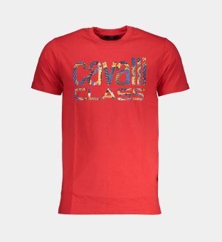 Cavalli Class T-shirt Mens Red