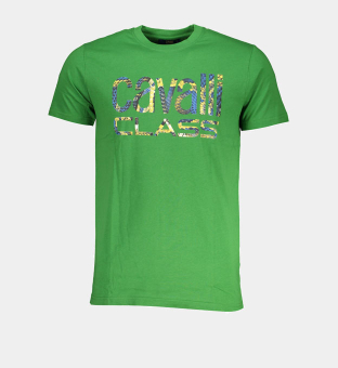 Cavalli Class T-shirt Mens Green
