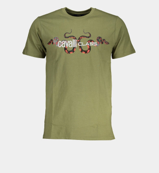 Cavalli Class T-shirt Mens Green