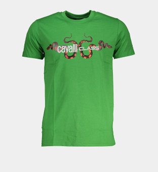 Cavalli Class T-shirt Mens Green