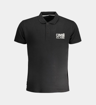 Cavalli Class Polo Shirt Mens Black