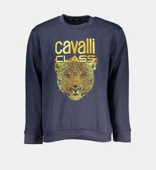 Cavalli Class Sweatshirt Mens Blue