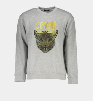 Cavalli Class Sweatshirt Mens Grey