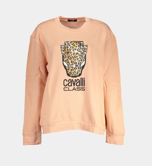 Cavalli Class Sweatshirt Womens Pink