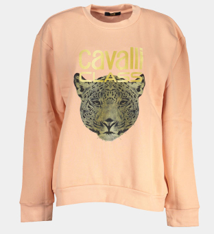 Cavalli Class Sweatshirt Womens Pink