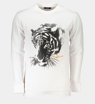 Cavalli Class Sweatshirt Mens White