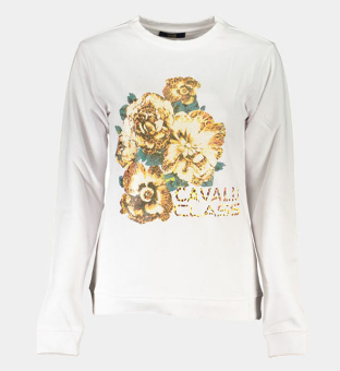 Cavalli Class Sweatshirt Womens White