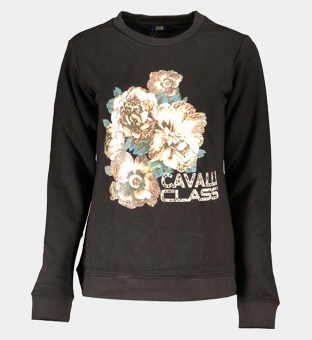 Cavalli Class Sweatshirt Womens Black