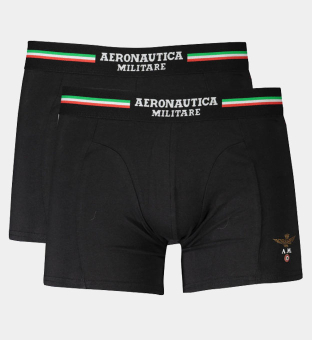 Aeronautica Militare 2 Pack Boxers Mens Black