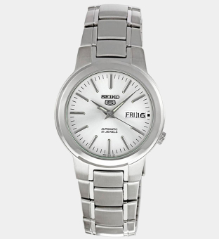 Seiko Watch Mens Silver Grey White