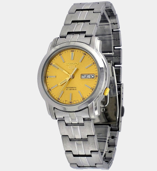 Seiko Watch Mens Orange Silver Grey