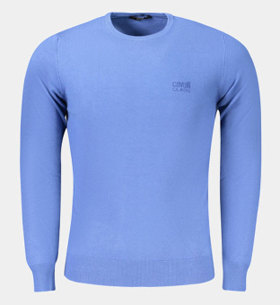 Cavalli Class Sweater Mens Blue