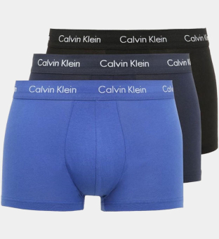 Calvin Klein 3 Pack Trunks Mens Blue Shadow