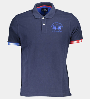 LA Martina Polo Shirt Mens Blue