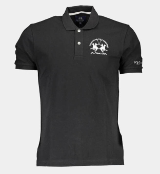 LA Martina Polo Shirt Mens Black