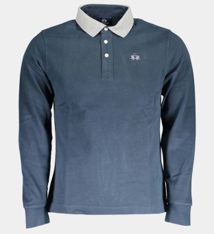 LA Martina Polo Shirt Mens Blue