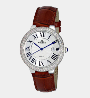 Oniss Watch Womens Silver White Brown
